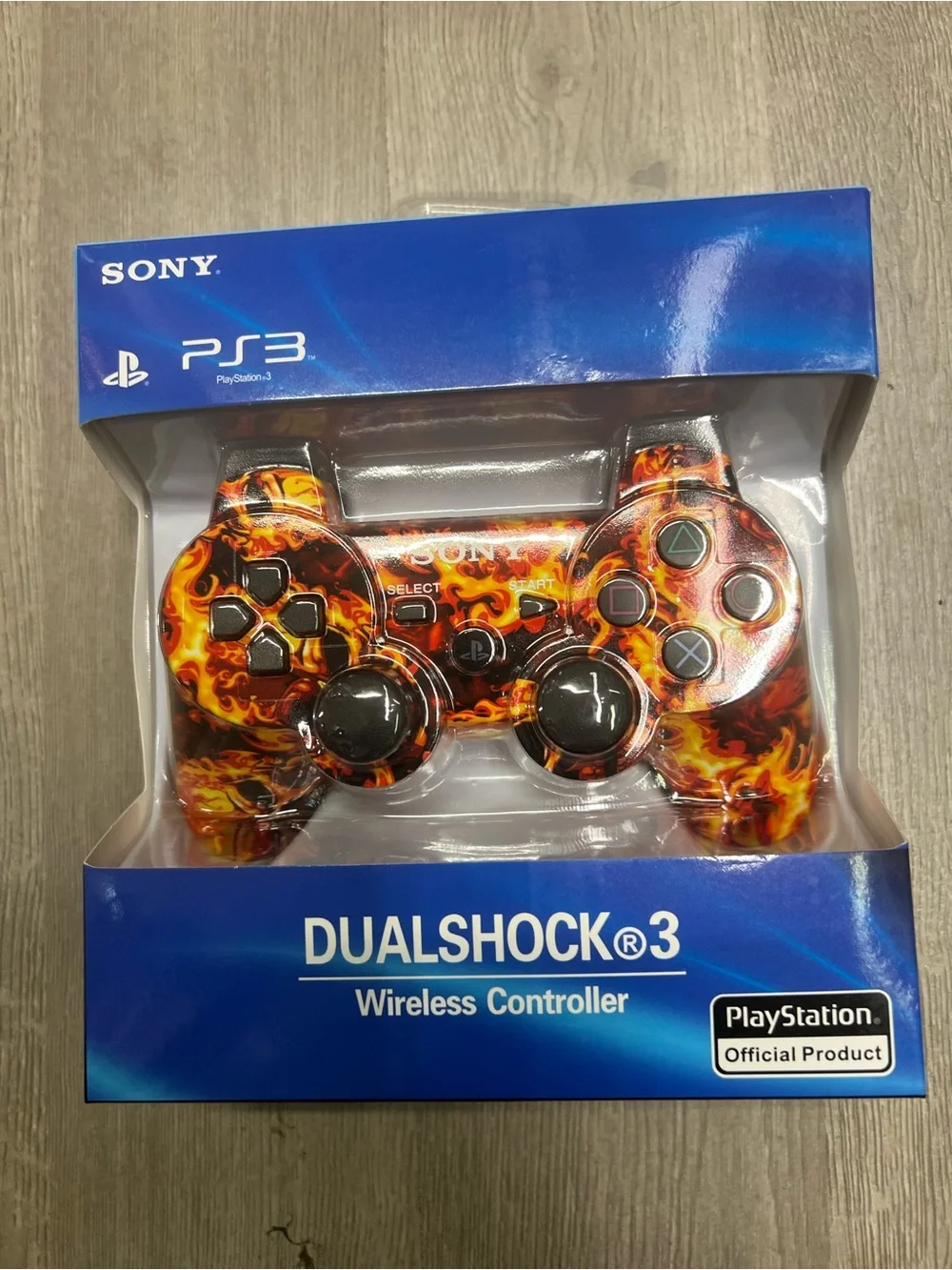 Sony DualShock 3 Wireless Controller - Black with Orange Flame Graphics